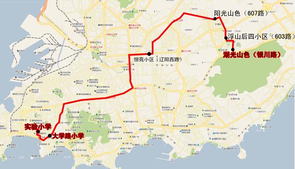 [山東]青島市實驗小學校車線路（圖）