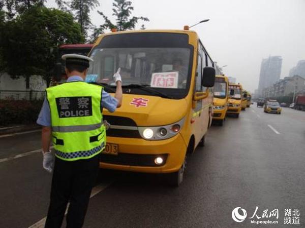 民警通過使用大拇指來快速指導駕駛員檢查。向上為車頂頂燈，向下為車頭大燈，向左右為雨刷