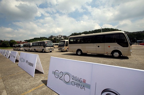 服務(wù)G20峰會(huì) 宇通T7高端公商務(wù)車正式交付杭州